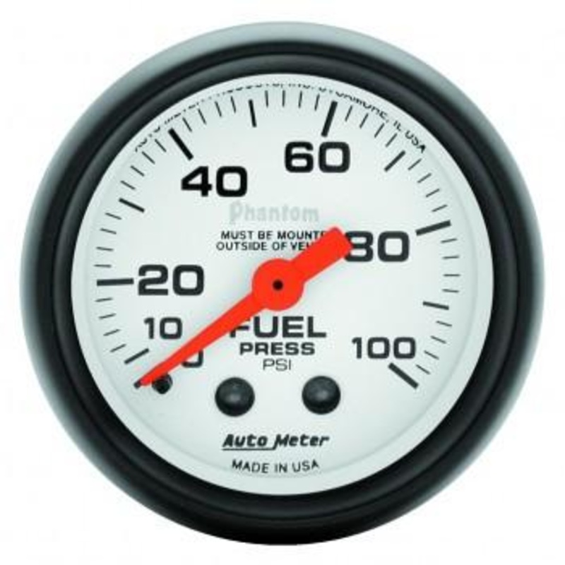 Autometer Phantom Series 2-1/16” Fuel Pressure 0-100 PSI Gauge (5712)