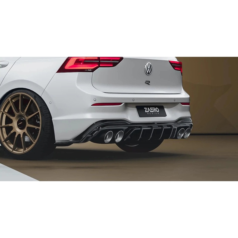 Zaero Design VW Golf R Mk8 EVO-1 Gloss Black Rear Diffuser