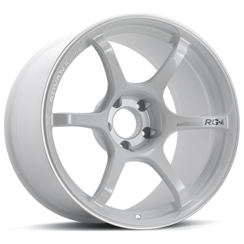Advan RG-4 Wheel – 17×7.0 +42 | 4×100 | Racing White Metallic & Ring