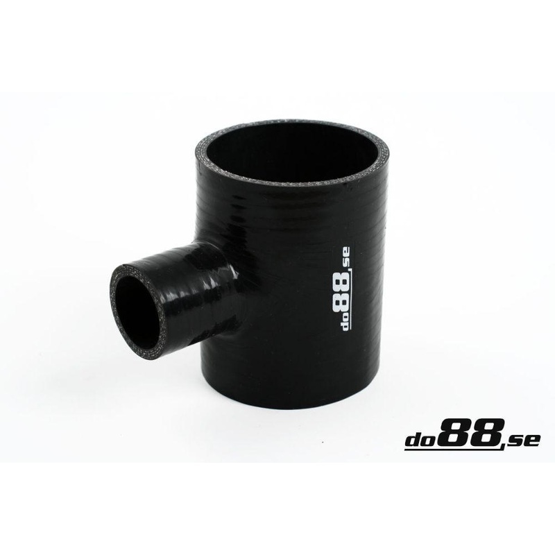 Silicone Hose Black T 3” + 1,5” (76+38mm)