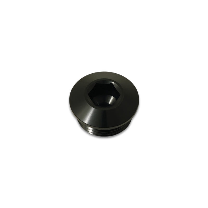 Vibrant Aluminum -6AN ORB Slimline Port Plug w/O-Ring – Anodized Black