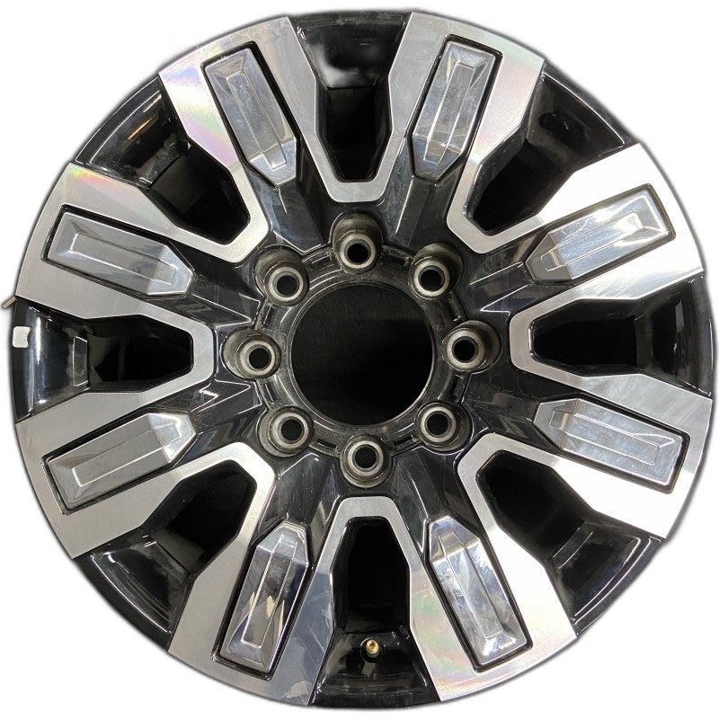 20″ SIERRA 2500 PICKUP 24 20×8.5 8 spoke raised spoke machined with black pockets chrome inserts opt Q7F Original OEM Wheel Rim