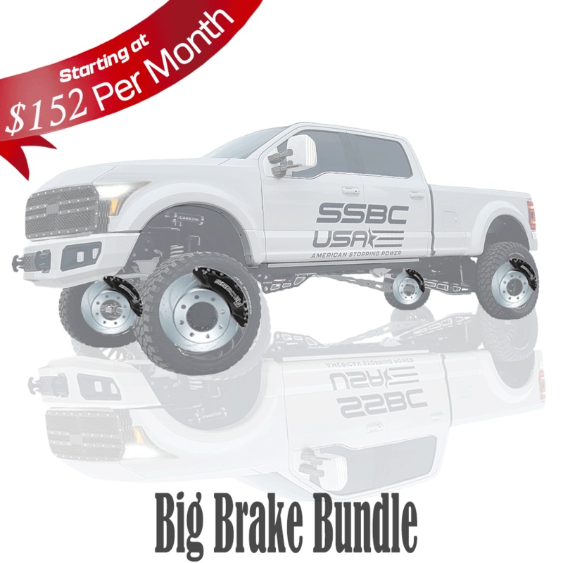 American Made 4 Wheel B8-Barbarian 8 Piston Direct Fit Billet Aluminum Big Brake Bundle. Black A404-30A31BLK-BBB