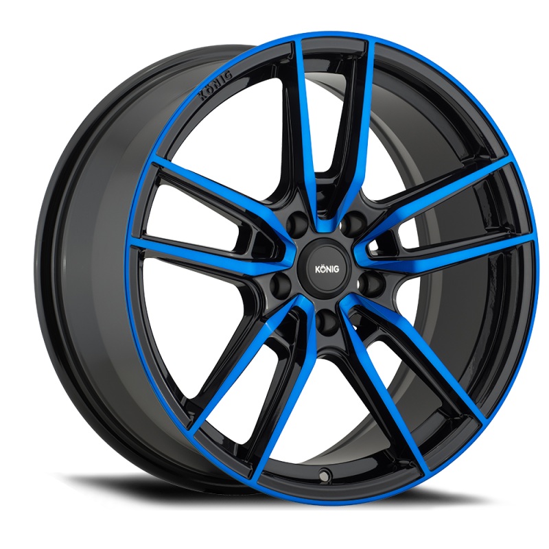 Konig Myth 17×8 5×114.3 ET43 Gloss Black w/ Blue Tinted Clearcoat