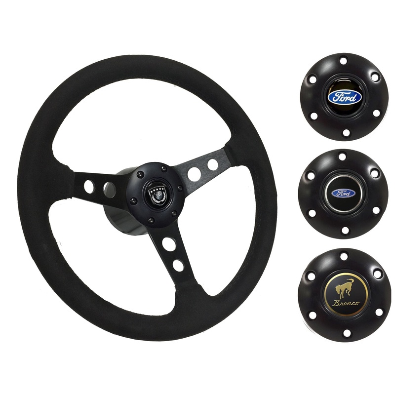 1978-91 Ford Bronco Steering Wheel Kit | Black Ultralux Suede | ST3583BLK