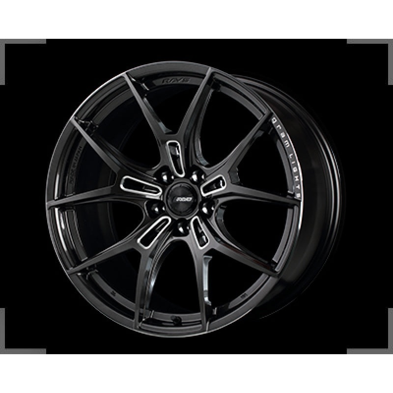 Gram Lights 57FXZ 19×9.5 +20 5-114.3 Super Dark Gunmetal & Machining Rim Edge DC Wheel