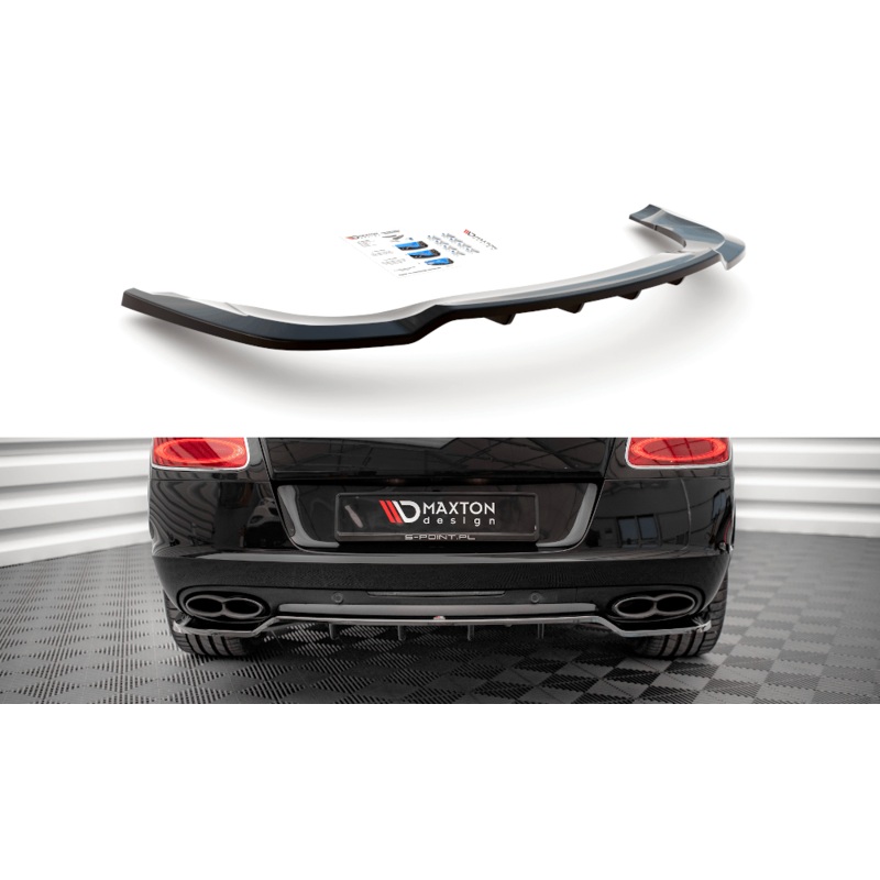 Maxton Design Central Rear Splitter – (With Vertical Bars) Bentley Continental GT V8 S Mk2