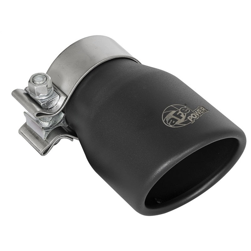 aFe MACH Force-XP 409 SS Single Wall Universal Clamp On Exhaust Tip – Black