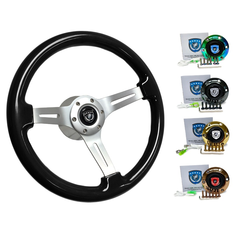 2000+ Porsche Cayman Steering Wheel Kit | Black Ash Wood | ST3074