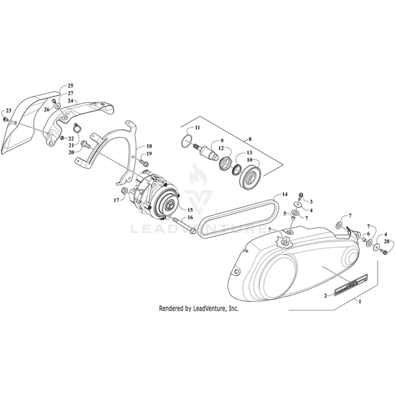 V-Belt,32.15X1/2 By Arctic Cat