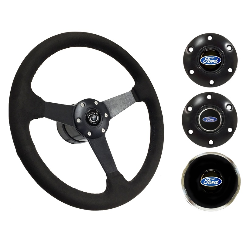 1967-69 Ford Galaxie Steering Wheel Kit | Black Leather | ST3160BLK