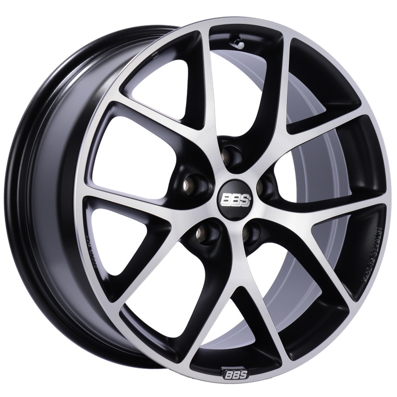 BBS SR 18×8 5×115 ET36 CB70.2 Satin Black Diamond Cut Face Wheel