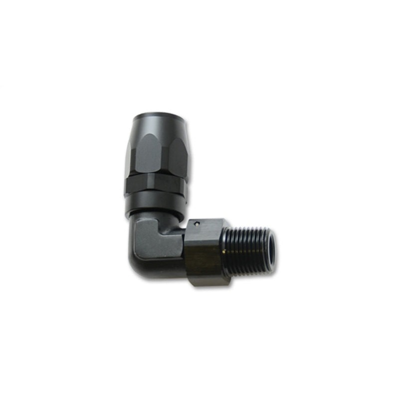 Vibrant Male NPT 90 Degree Hose End Fitting -8AN – 1/4 NPT