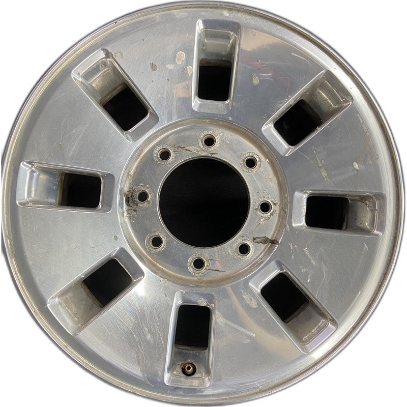 18″ FORD F250SD PICKUP 08 18×8 SRW TPMS 8 slots aluminum polished rectangular slots Original OEM Wheel Rim