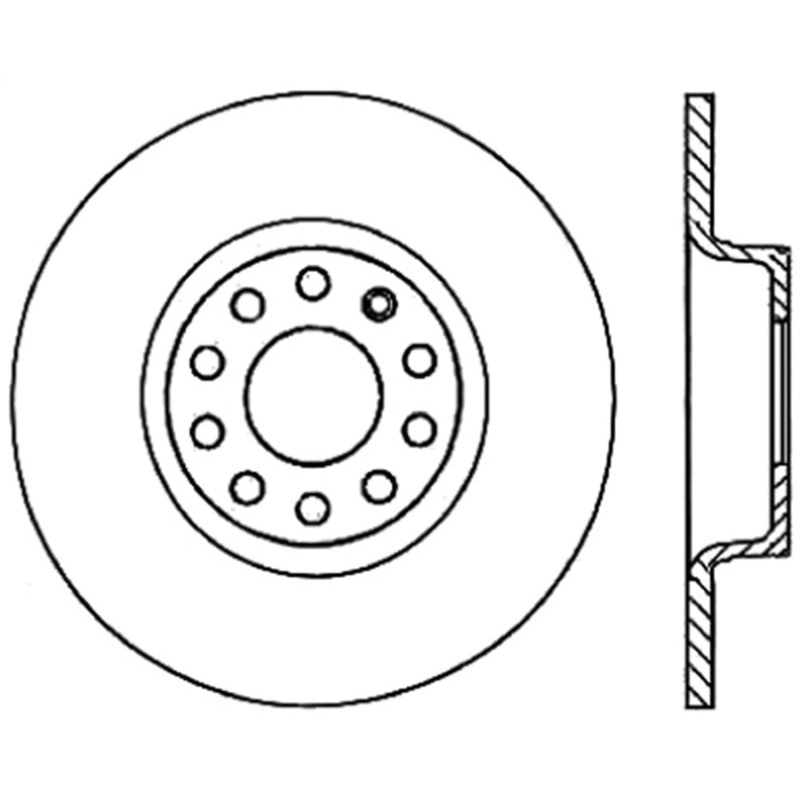 StopTech 06-10 Audi A3 / 09 VW CC (Passat CC)/06-09 GTI Mk V Cryo-Stop Left Rear Slotted Rotor