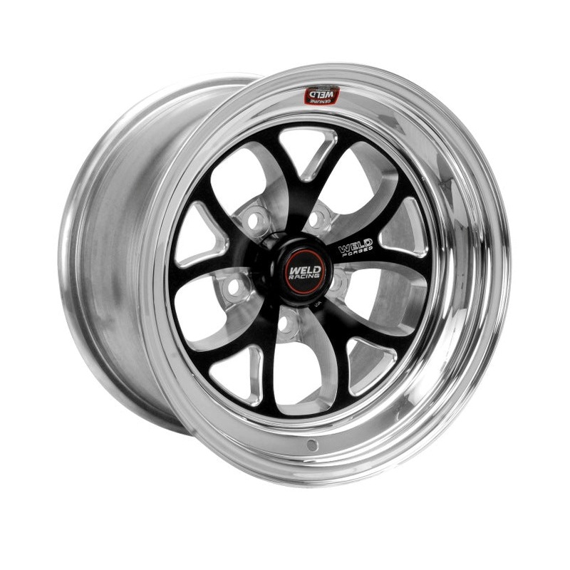 Weld S76 15×9.33 / 5×4.75 BP / 5.5in. BS Black Wheel (Medium Pad) – Non-Beadlock