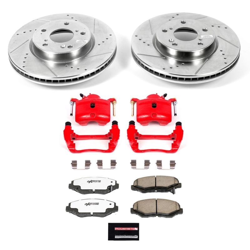 Power Stop Front Z26 Street Brake Kit w/ Calipers Honda Civic 2015 | KC7889-26