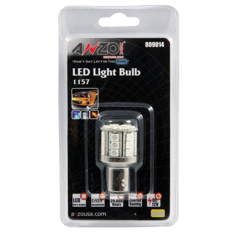 ANZO LED Bulbs Universal LED 1157 Amber – 28 LEDs 1 3/4in Tall