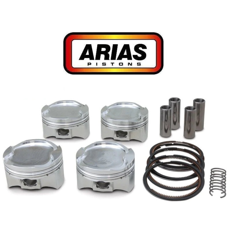 Arias Pistons Mitsubishi 2.6L G54B VRs Bore 3.622 Stroke 3.858 Rod 6.535 CR 8.75 Dish Head 64cc