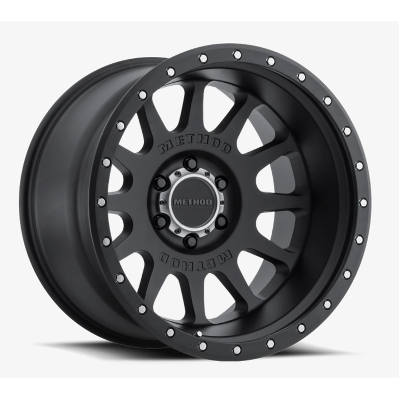 Method MR605 NV 20×9 -12mm Offset 6×5.5 106.25mm CB Matte Black Wheel