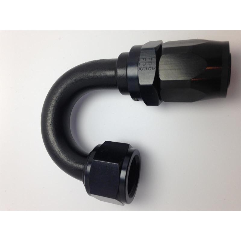 Fragola -6AN Nut x -8AN Hose 180 Degree Expanding Hose End – Black