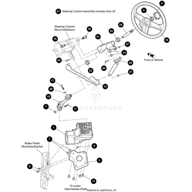 Steering Column Assembly Includes Item 22 by Arctic Cat