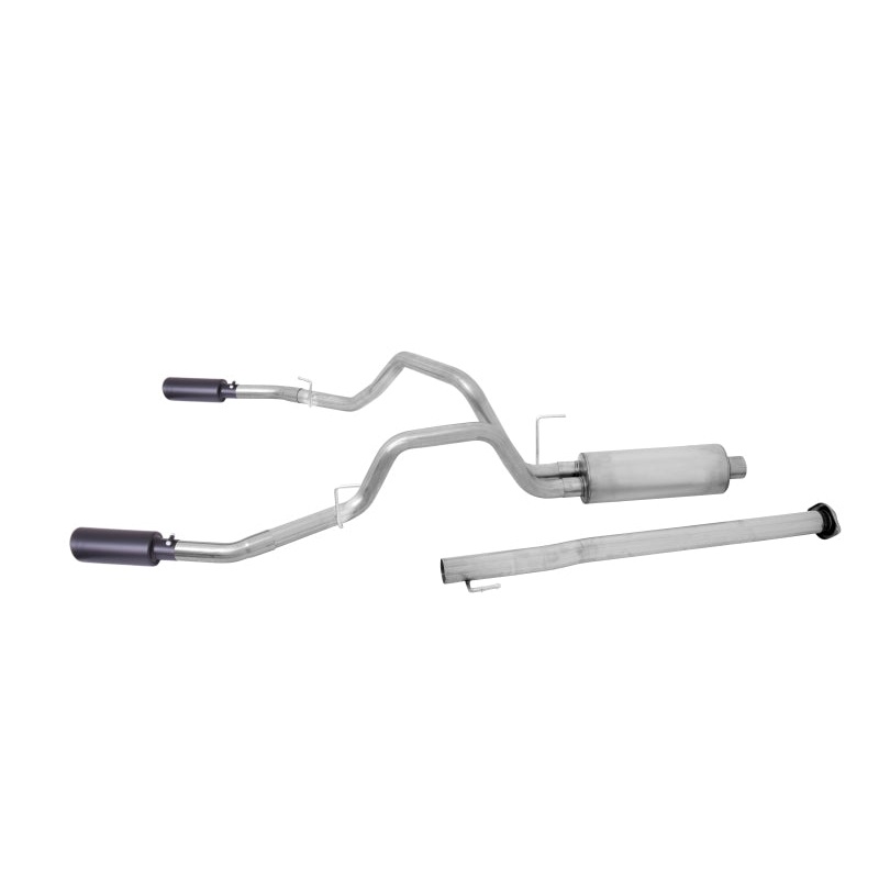 Gibson 11-14 Ford F-150 SVT Raptor 6.2L 3in/2.5in Cat-Back Dual Split Exhaust – Black Elite