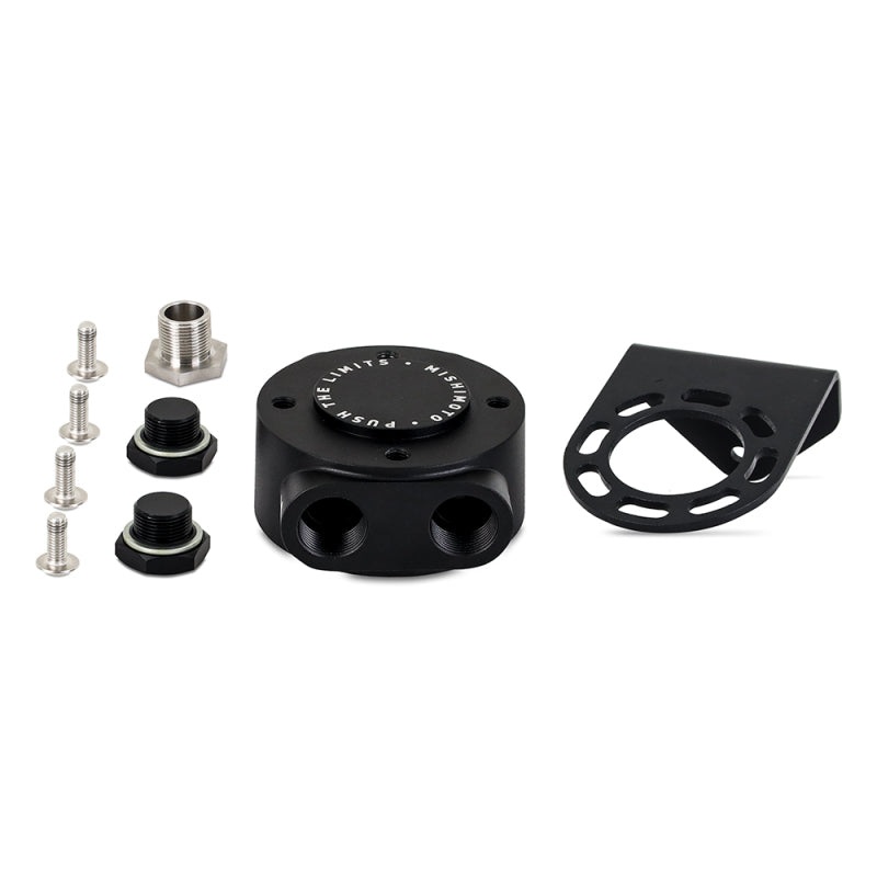 Mishimoto 3/4 – 16 Thread Remote Oil Filter Mount – Black