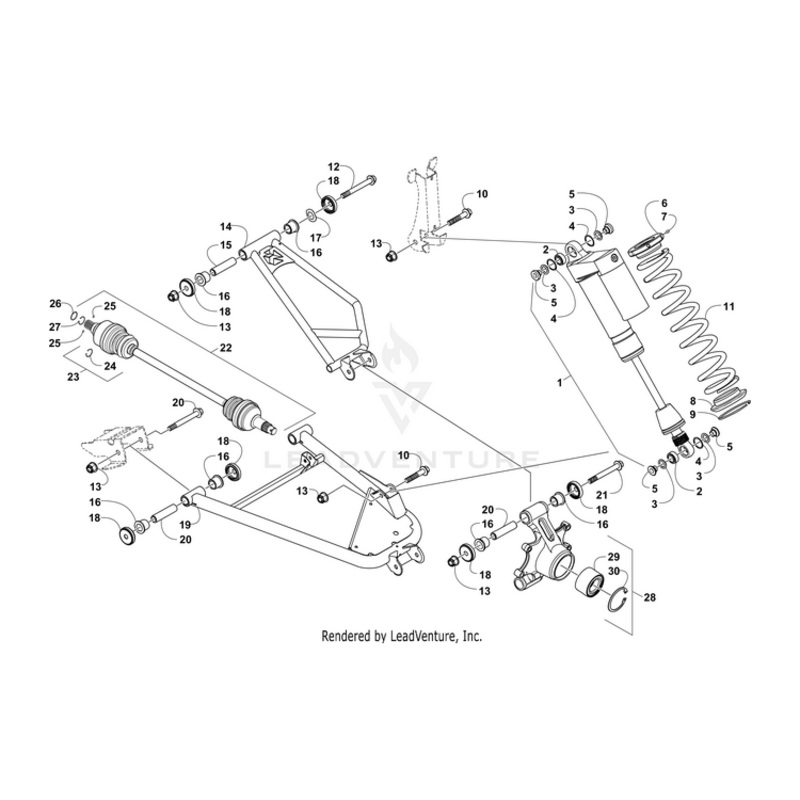 Spring,Rear Main-Ptd Wht By Arctic Cat