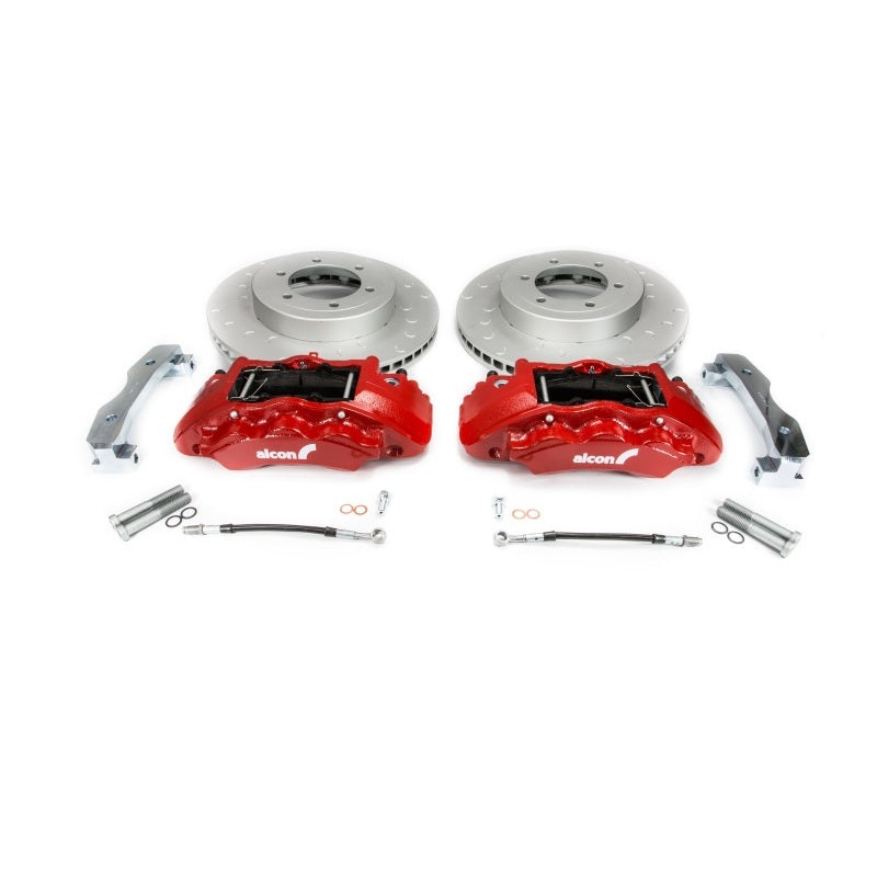 Alcon Front Brake Upgrade Kit w/ 17in+ Wheels 352x30mm Rotors 6-Piston Red Calipers Toyota Tacoma 2016+ |BKF1551G58