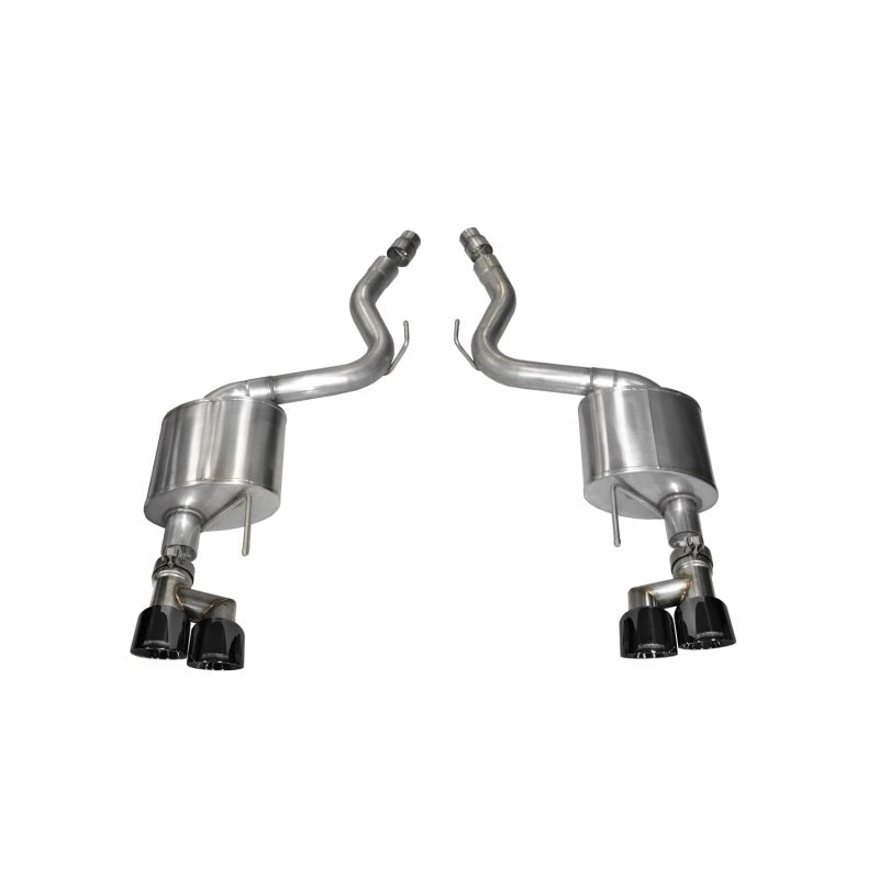 Corsa 2015-2017 Ford Mustang GT 5.0 3in Axle Back Exhaust Black Quad Tips | Sport