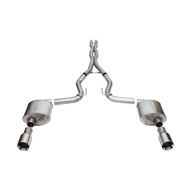 Corsa 2024 Ford MustangGT Sport Cat-Back Exhaust Sys. 3.0in Dual Rear Exit w/4.5in StraightCut Tips