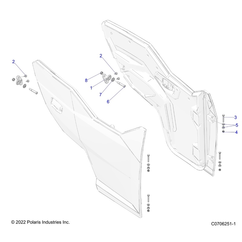 Striker Mount, Front, Left, Mat by Polaris