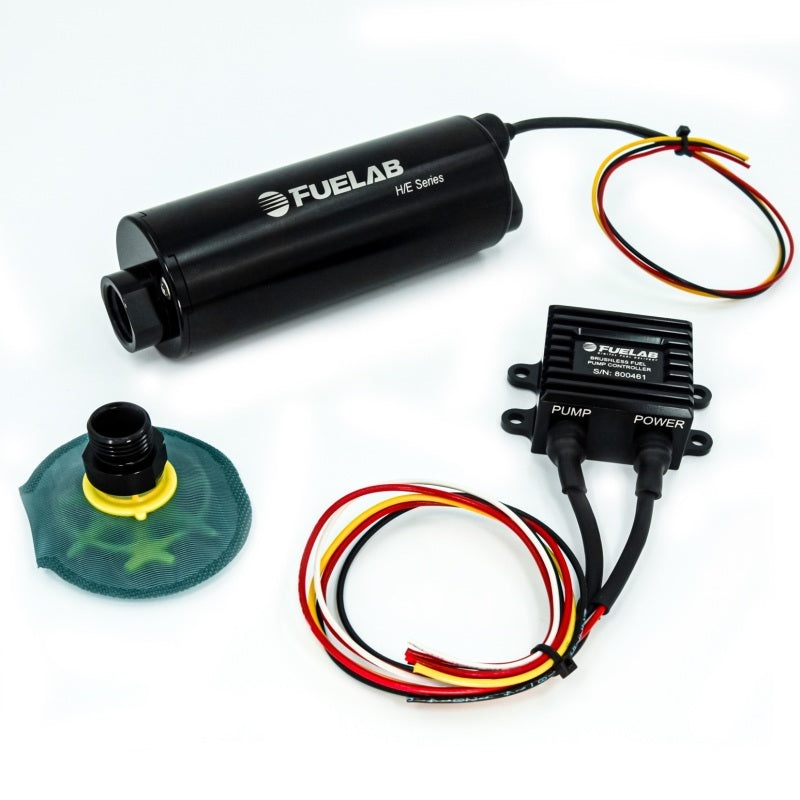 Fuelab In-Tank Twin Screw Brushless Fuel Pump Kit w/Remote Mount Controller/65 Micron – 1100 LPH