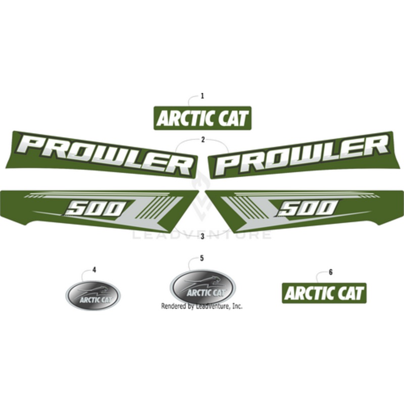 Fender Decal – Inner – Right – Green by Arctic Cat
