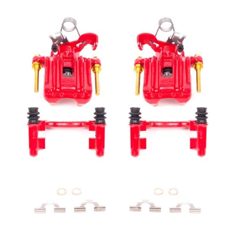 PowerStop Power Stop 02-06 Audi A4 Rear Red Calipers w/Brackets – Pair