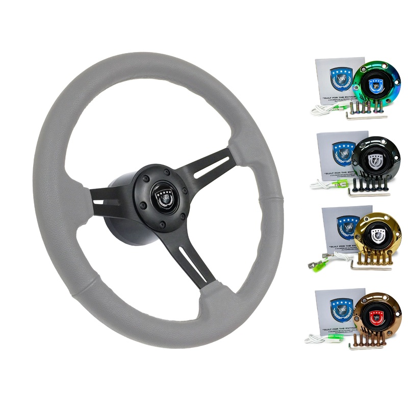 1988-97 Nissan Pickup Truck Steering Wheel Kit | Grey Leather | ST3060GRY