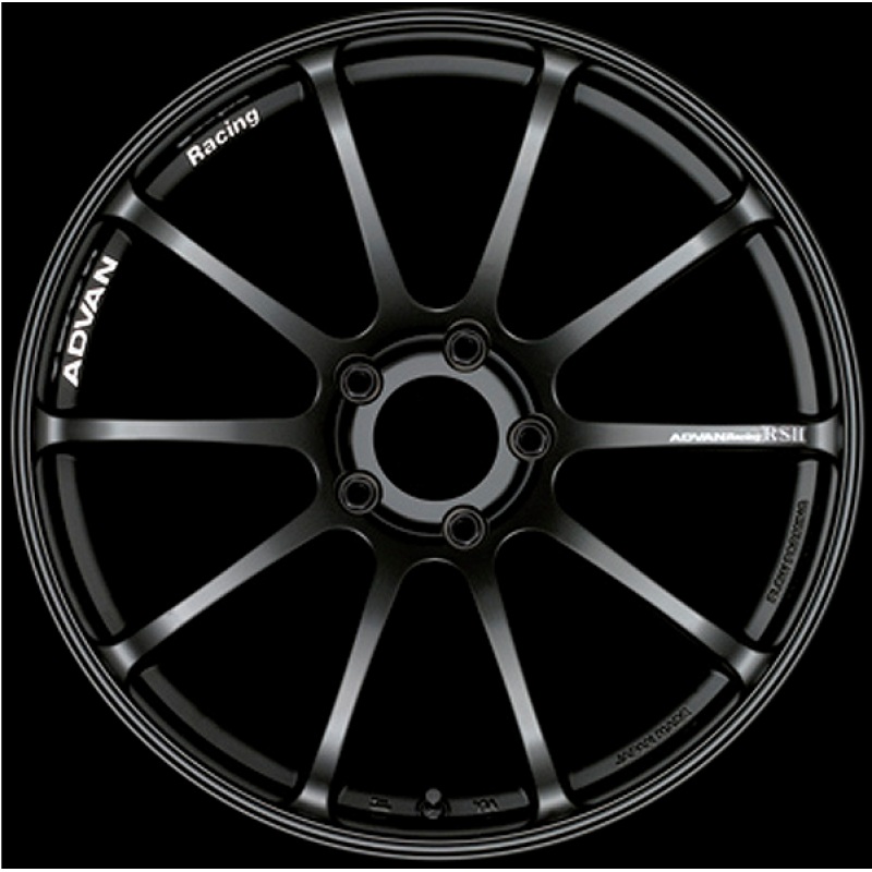 Advan RSII 17×9.5 +35 5-114.3 Semi Gloss Black Wheel
