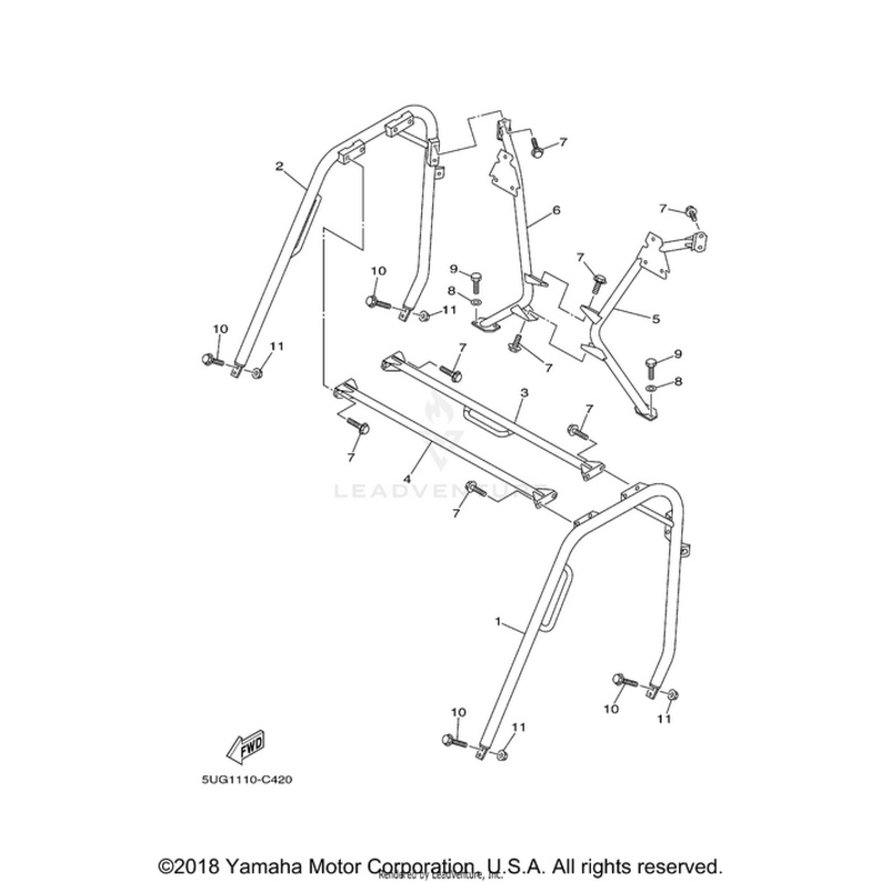 Member Roof Frame by Yamaha
