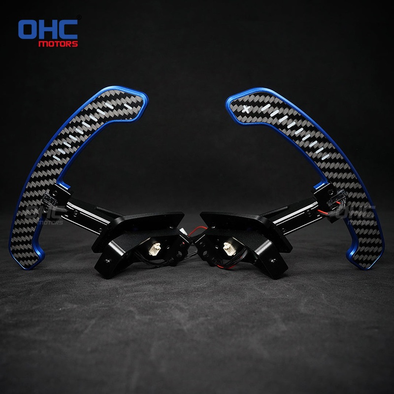 Carbon Fiber LED Magnetic Paddle Shifters For Porsche 992 GT3 Mobile Phone Connection APP Control