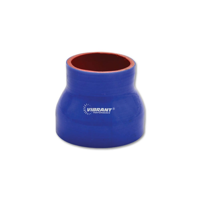 Vibrant Silicone Reducer Coupler 4.00in ID x 3.50in ID x 4.50in Long – Blue