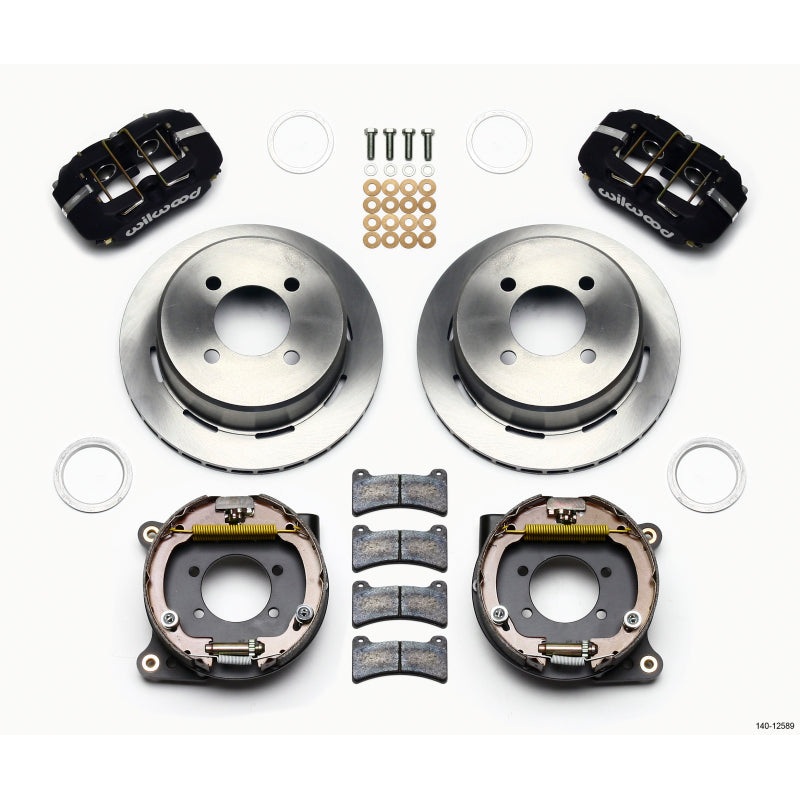 Wilwood Dynapro Low-Profile 11.00in P-Brake Kit Ford 7.5in Rear 2.80 Offset – 4-Lug