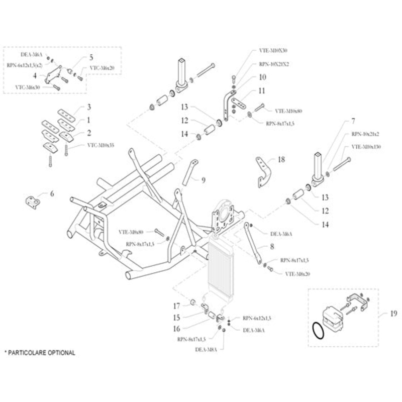 12. 20.3181.20 Birel Rubber for Rear Bumper Mount 32mm