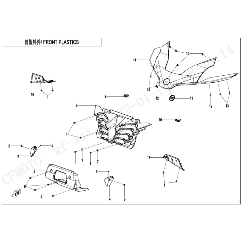 Support Mat Lh Headlight by CF Moto