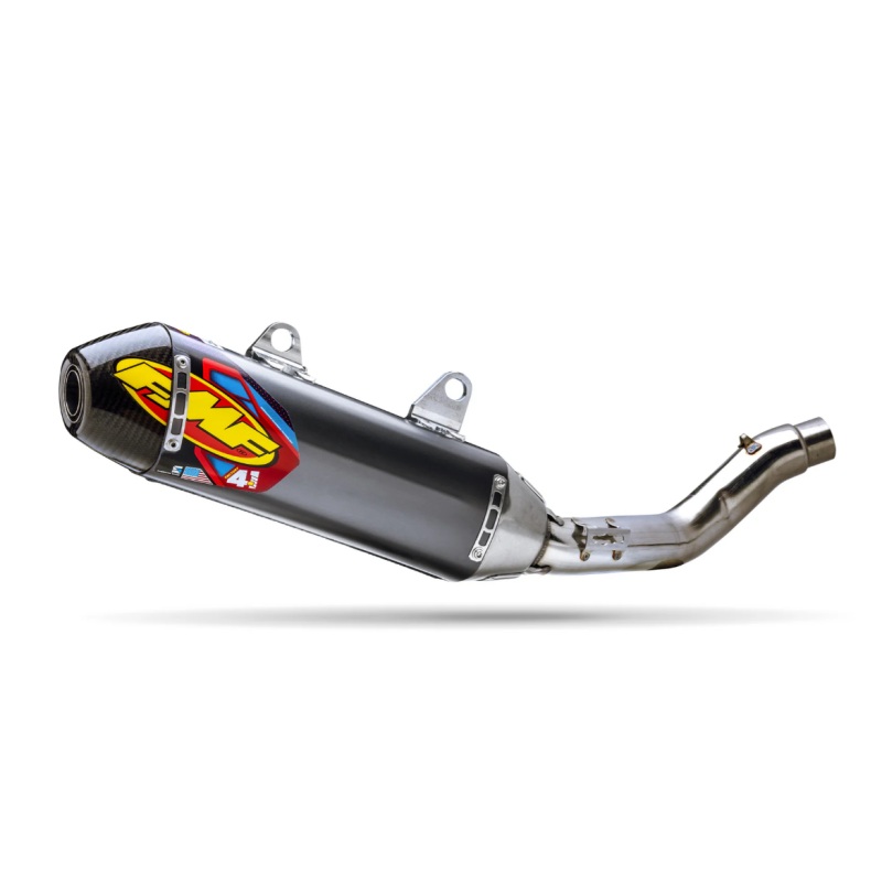 FMF Racing 25+ Kawasaki KX250F SS Alum. Factory 4.1 RCT Slip-On Muffler w/ R. Carbon Cap