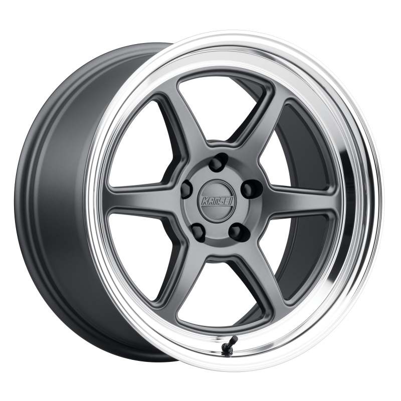 Kansei K14G Roku 18x9in / 5×100 BP / 12mm Offset / 66.56mm Bore – Grey & Machined Lip Wheel