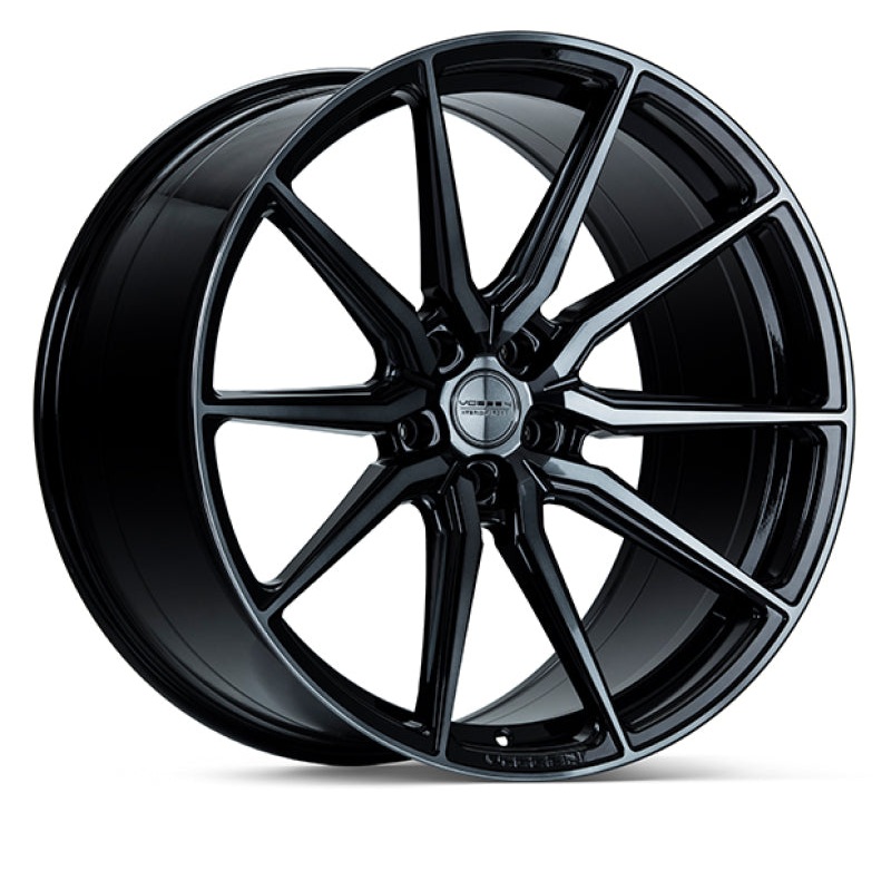 Vossen HF-3 20×9 / 5×114.3 / ET38 / Flat Face / 73.1 – Double Tinted – Gloss Black Wheel