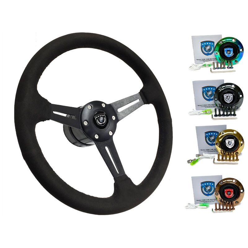 1987 BMW 6 Series Steering Wheel Kit | Black Ultralux Suede | ST3584BLK