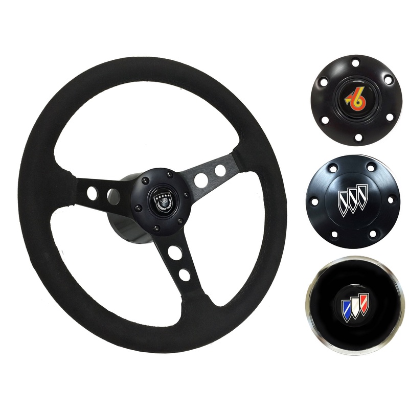 1969-89 Buick Telescopic Steering Wheel Kit | Black Ultralux Suede | ST3583BLK