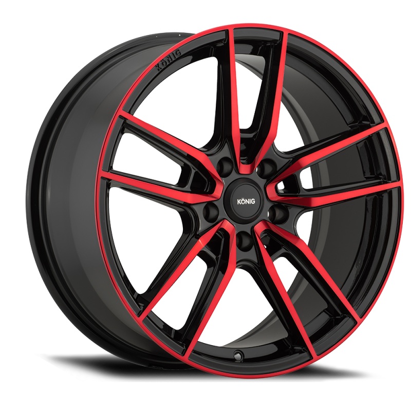 Konig Myth 18×8 5×108 ET43 Gloss Black w/ Red Tinted Clearcoat